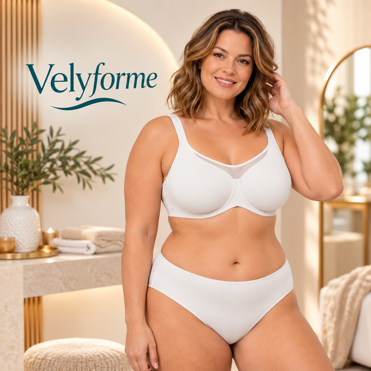 Velyforme Invisible Minimizer Bra in White